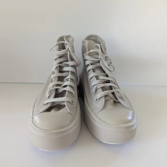 Converse Chuck Taylor All Star Move Edge Glow Platform Sneakers Pale Putty - Picture 12 of 12